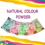 Vegetal Lustrous Natural Holi Colors Herbal Gulal; 400gm Red Pink Green Yellow Blue Pack of 5 (5X80gm), 3 image
