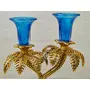 GiftNagri Gold Plated Metal Handicraft Antique Palm Tree Design Glass Candle Holder Home Decor Stand Showpiece Decorative Tealight Holder for Drawing Room Home Office Living Room Decoration and Gift, 3 image