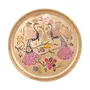 Shiv Shakti ArtsÂ® Pure Brass Dinner Plate | Thali Set for Pooja & Serving Purpose (Engraved printed peacock Design 12''Inch) - 4 Piece, 4 image