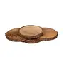 DHOKRA CRAFT Handmade Natural Wooden Tree Bark Coaster Set of 4 for Drinks Tea Coffee - 4.25 inches, 4 image