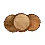 DHOKRA CRAFT Handmade Natural Wooden Tree Bark Coaster Set of 4 for Drinks Tea Coffee - 4.25 inches, 3 image