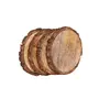 DHOKRA CRAFT Handmade Natural Wooden Tree Bark Coaster Set of 4 for Drinks Tea Coffee - 4.25 inches, 2 image
