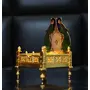 DHOKRA CRAFT Metal Krishna Sihasan Laddu Gopal Singhasan for Home and Offices Metal Home Temple (Height: 17 Gold), 2 image