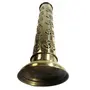 WOOD CARVING WORK Unique Cylindrical OM Brass Dhoop Batti Stand/ Agarbatti Incense Stick Holder with Ash Catcher for Dust and Burn Safety (Golden; 10.5 Inches), 4 image