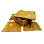 WOOD CARVING WORK Golden Grass Hand-Woven Squarish Golden four Coaster Set with Box Odia coastal handicraft table dcor item for gifting (Yellow Length: 5 In x Width: 5 In x Height: 2 In x Weight: 65 Gr), 7 image