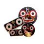 WOOD CARVING WORK Puri Lord Jagannath Laminated Sticker Set for Car Fridge Almirah and Metal Surfaces (07 Pieces: Size: 2-6 Inches Each; Set: 150 Grams), 3 image