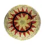 WOOD CARVING WORK SABAI Grass Hand-Woven Table Mat for Home 01 Small Piece (Odia Tribal Handicraft); Beautiful Ethnic Table dcor Item for Gifting Purposes (Multi 12 Inch Diameter x H : 1.5 Inch X 300 Gr), 2 image