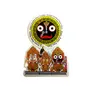 WOOD CARVING WORK Puri Lord Jagannath Laminated Sticker Set for Car Fridge Almirah and Metal Surfaces (07 Pieces: Size: 2-6 Inches Each; Set: 150 Grams), 4 image