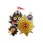 WOOD CARVING WORK Puri Lord Jagannath Laminated Sticker Set for Car Fridge Almirah and Metal Surfaces (07 Pieces: Size: 2-6 Inches Each; Set: 150 Grams), 2 image