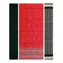 SAMBALPURI BANDHA CRAFT sambalpuri bomkai cotton dress material set(Traditional bomkai motifs in red color base)