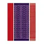 SAMBALPURI BANDHA CRAFT sambalpuri cotton dress material set(Tribal design Violet red and white colors combination)