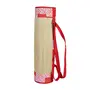 SHITALPATI GRASS MAT Foldable Cushion Mat Korai River Grass (2 X 6 ft Fabric Light Red Cotton) with 18 MM Soft Foam Yoga Picnic Portable and Comfort, 2 image