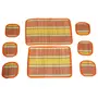 TERRACOTTA JEWELLERY River Grass Placemats for Dining Table Mat Sets of 6 Table Mat 1 Central Mat and 6 Coaster.(Orange), 3 image