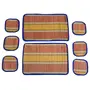 TERRACOTTA JEWELLERY Blue River Grass Placemats for Dining Table Mat Sets of 6 Table Mat 1 Central Mat and 6 Coaster., 4 image