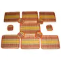 TERRACOTTA JEWELLERY River Grass Placemats for Dining Table Mat Sets of 6 Table Mat 1 Central Mat and 6 Coaster.(Orange)