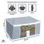 HomeStrap Non Woven Clothes/Saree/Storage Covers Bags with Window - Pack of 12 - Grey & Beige, 3 image