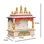 Wood Home Temple (15 X 8 X 18 Inch)(Multicolour), 2 image