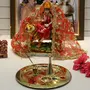 Indian Bartan Brass Pooja Thali with Gift Box, 4 image