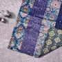 Indian Tijori Patchwork Blue Ajrakh Set of 2 Cushion Covers, 4 image