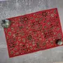 Indian Tijori Red Cotton Patchwork Table Mat 