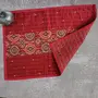 Indian Tijori Red Mashru Patchwork Table Mat , 2 image