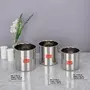 Sumeet Stainless Steel Ganj / Milk Boiler / Milk Pot /Long Tapeli Set of 3 Pieces (400ml, 550ml, 750ml), Silver, 4 image