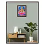 Saraswati Goddess of Knowledge with Peacock High Contrast HD Printed Picture Wall Painting with Frame (30 X 23.5 X 1.5 cm Acrylic Sheet Used Brown Wood), 4 image