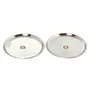 Embassy China Plate Spl/Dinner Plate Size 10 23.6 cms (Pack of 2 Stainless Steel)