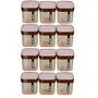 Nayasa Superplast Plastic Fusion Air Tight Containers 750ml Set of 12 Brown by Krishna Enterprises