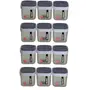 Nayasa Superplast Plastic Container - 550 ml 12 Pieces Grey