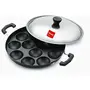 Non-Stick 12 Cavity Appam Patra Side Handle with lid Color May Vary
