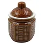 Ceramic/Stoneware martban in (Medium Size) (1 Pc) - 500 ml Ceramic Pickle Container Oil Container Spice Container Egg Container Tea Coffee & Sugar Grocery Container Utility Box