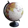 12" Unique Antiique Look Finish World Globe With Metal Base By Globes Hub - Perfect for Home, Office & Classroom