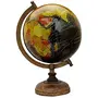 11.7" Desktop Rotating Globe World Earth Black Ocean Geography Table Decor - Perfect for Home, Office & Classroom By Globes Hub
