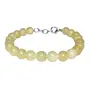 Stone Calcite Beads Bracelet with Hook For Man, Woman, Boys & Girls- Color: Yellow (Pack of 1 Pc.)