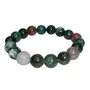 Stone Bloodstone (Heliotrope) Big bead bracelet For Man, Woman, Boys & Girls- Color: Multicolor (Pack of 1 Pc.)