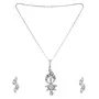 Austrian Crystal Studded Drop Shape Designer Jewelry Set With Earring
