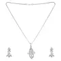 Austrian Crystal Studded Designer Jewelry Set With Earring Art 3