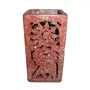 Soap Stone Carved Square Pen Stand 4x2 inch (5cm x5cm x10cm)