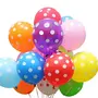 Pack 25 Multi Colour Polka Dot Latex 12 " Balloons for Wedding Brthday Small Shower Decoration & New Year Christams Valentine's Day