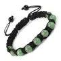 Reiki Crystal Products Natural Green Jade Bracelet Crystal Stone Thread Bracelet for Reiki Healing and Crystal Healing Stones