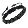 Reiki Crystal Products Natural Lava Bracelet Crystal Stone Thread Bracelet for Reiki Healing and Crystal Healing Stones