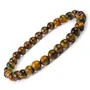 Reiki Crystal Products Natural Tiger Eye Bracelet Crystal Stone 6 mm Round Bead Bracelet for Reiki Healing and Crystal Healing Stones