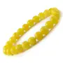Reiki Crystal Products Natural Yellow Jade Bracelet Crystal Stone 8mm Round Bead Bracelet for Reiki Healing and Crystal Healing Stones