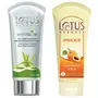 Lotus Herbals Whiteglow 3-In-1 Deep Cleansing Skin Whitening Facial Foam 100g And Herbals Apriscrub Fresh Apricot Scrub 100g