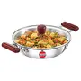 Hawkins Tri-Ply Stainless Steel Induction Compatible Deep-Fry Pan with Glass Lid Capacity 2.5 Litre Diameter 26 cm Thickness 3 mm Silver (SSD25G)
