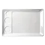Milton Harmony Melamine Platter 1 Piece White 16" | Easy to Clean | Break Resistant | Party Platter | Snacks Platter | Attractive Design platter