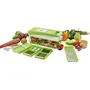 Ganesh Plastic Multipurpose Vegetable and Fruit Chopper Cutter Grater Slicer (Green)