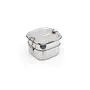 Coconut Stainless Steel Lunch Box 2 Container Square Shape Double (650 ml)