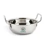 Coconut Stainless Steel Plain Kadai/Cookware for Kithchen Essentials - 1 Unit - Capacity -1500 ML Color - Silver - Dimension - 20 Cms